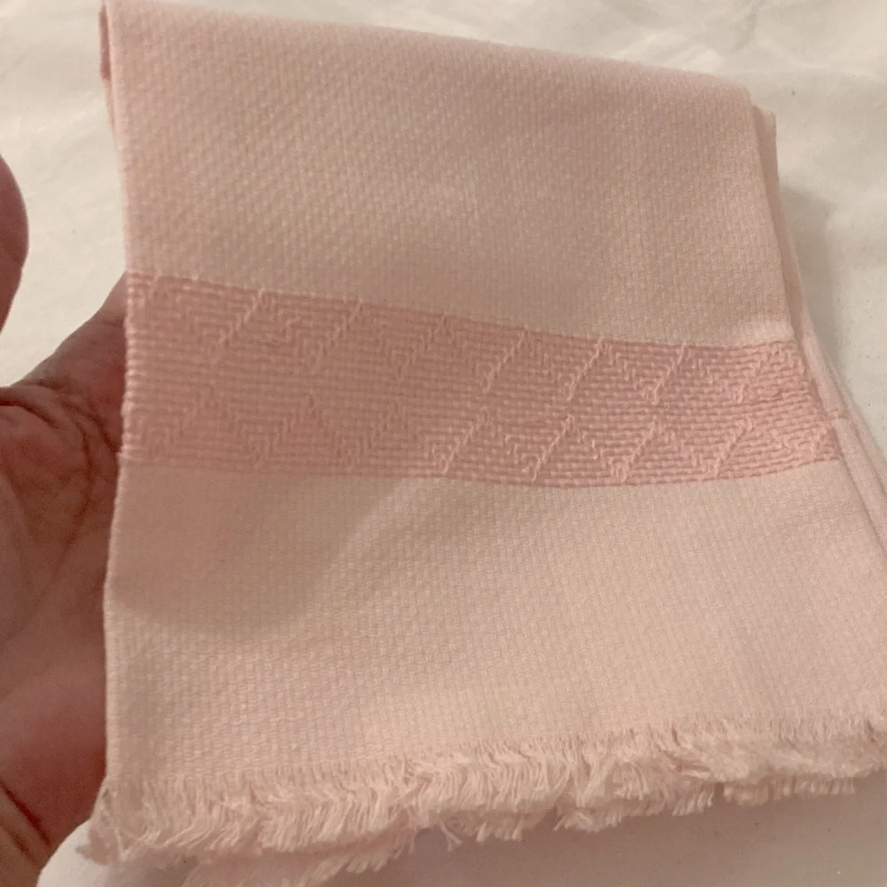 Soft Pink Textured vintage tea towel perfect. From 1970s